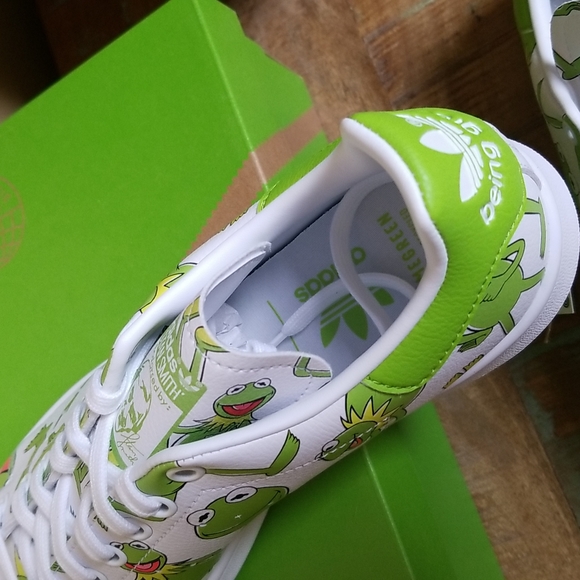 NWT Adidas Stan Smith Kermit The Frog - SZ 9 - Picture 11 of 13